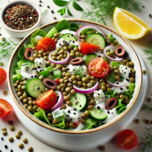 An image of Greek Yogurt and Lentil Salad