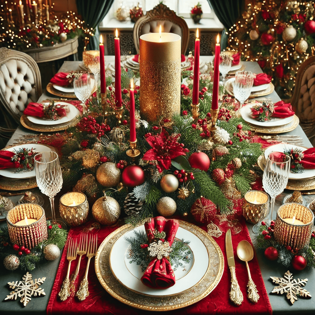 Stunning Christmas Decorating Ideas for a Dining Table