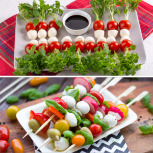 Caprese Skewers with Balsamic Glaze