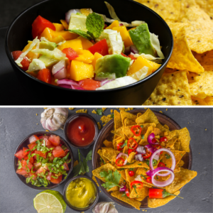 Avocado and Mango Salsa with Tortilla Chips