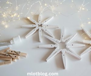 Clothespin Snowflakes