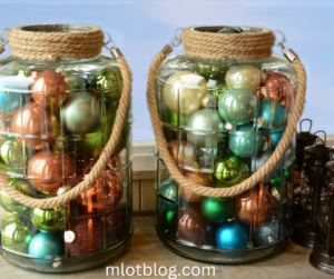 Ornament-Filled Jars