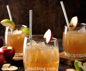 sparkling apple cider mocktail