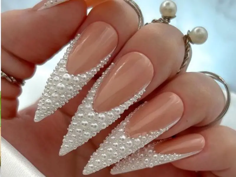 Pearl-Wedding-Nails-Ideas